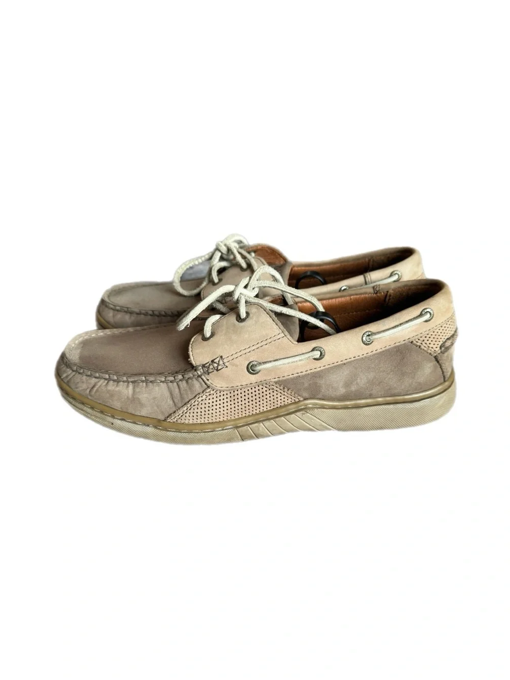 Men's Beige/Tan Tommy bahama Boat Shoes - Casual Lace-Up Loafers size 10